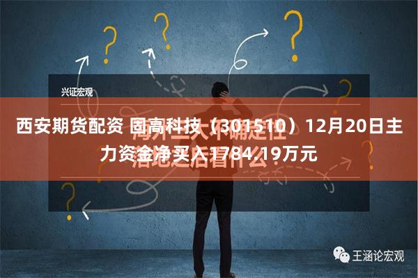 西安期货配资 固高科技（301510）12月20日主力资金净买入1784.19万元