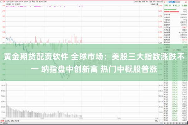 黄金期货配资软件 全球市场：美股三大指数涨跌不一 纳指盘中创新高 热门中概股普涨